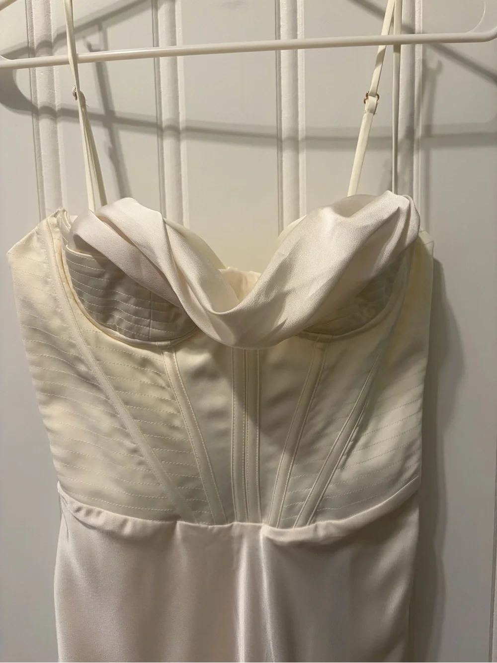NWT House of CB Myrna Corset Satin Slipdress Medium Wedding Reception Cocktail